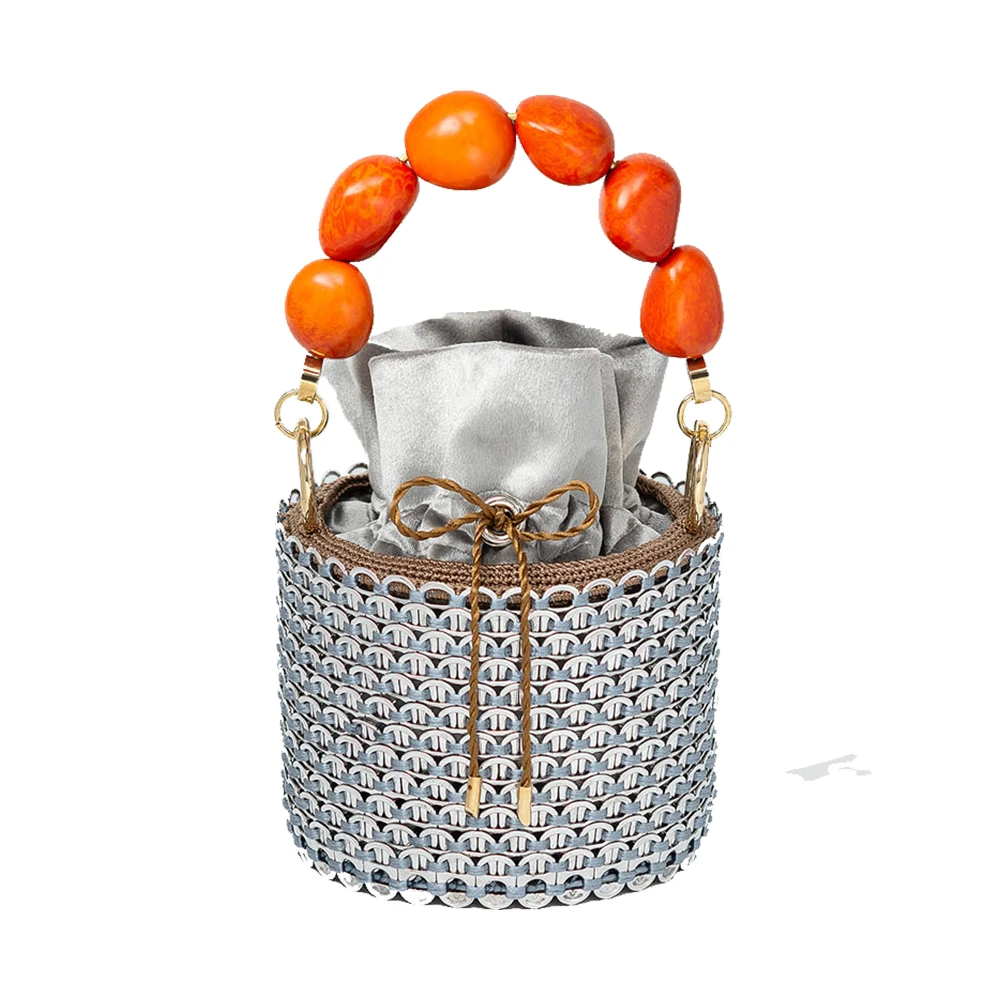 dferr46 Celli orange and silver handbag Bags bags Luxury Shoes
