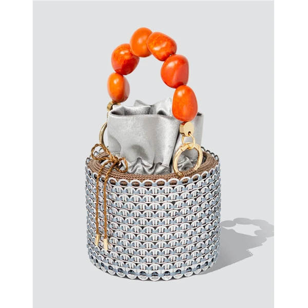 Celli orange and silver handbag Bags bags Luxury Shoes 