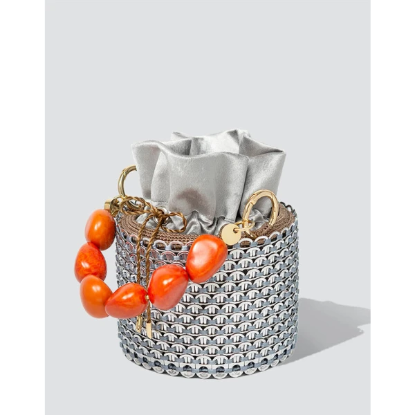 Celli orange and silver handbag Bags bags Luxury Shoes 