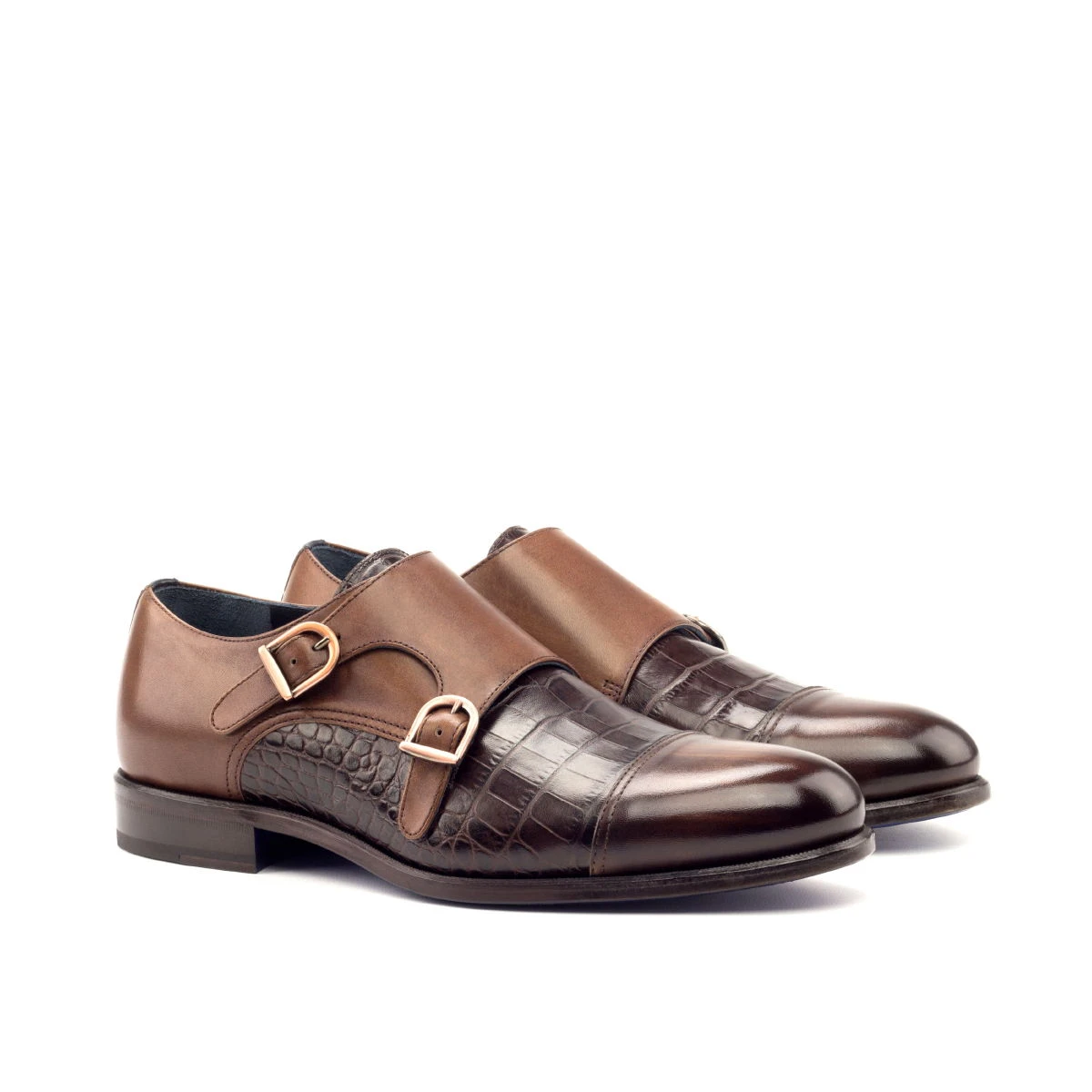 Brown Double Monk Shoe Brown Double Monk Shoe