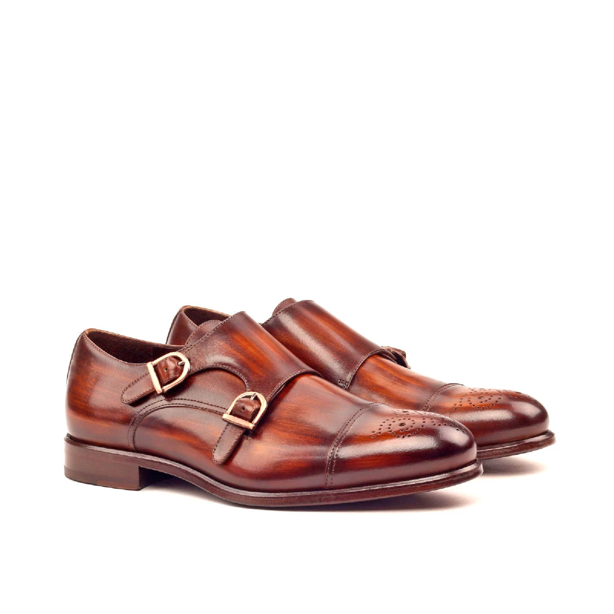 Brown Double Monk Shoe Brown Double Monk Shoe