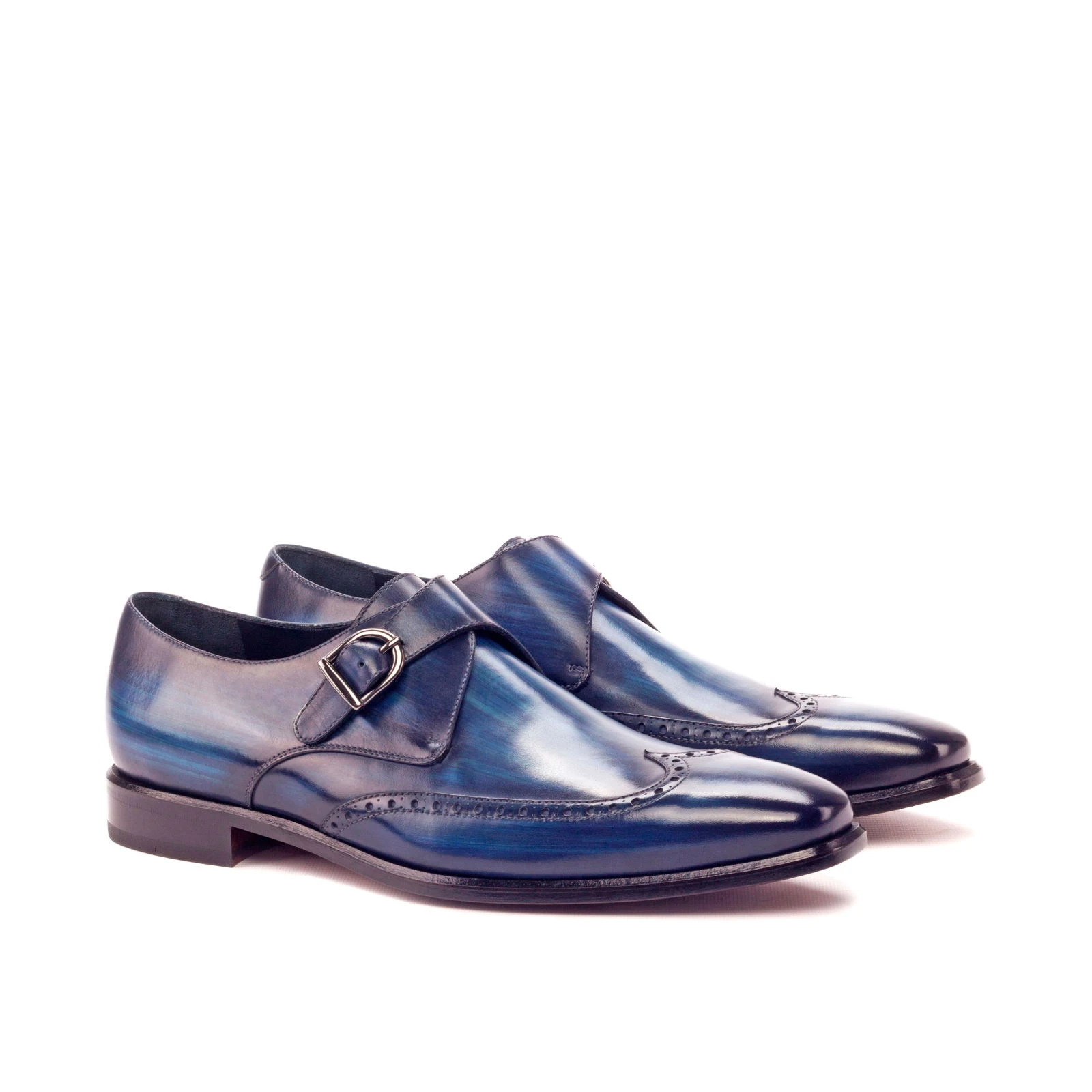 Blue Single Monk Shoe Blue Single Monk Shoe