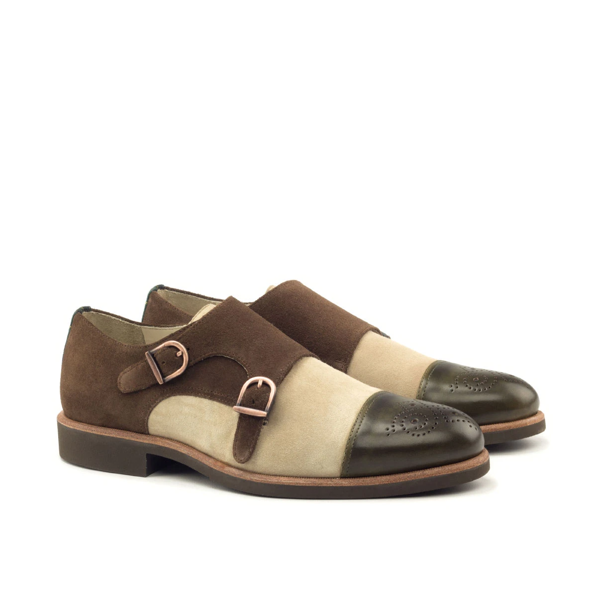 Blue Double Monk Shoe Blue Double Monk Shoe