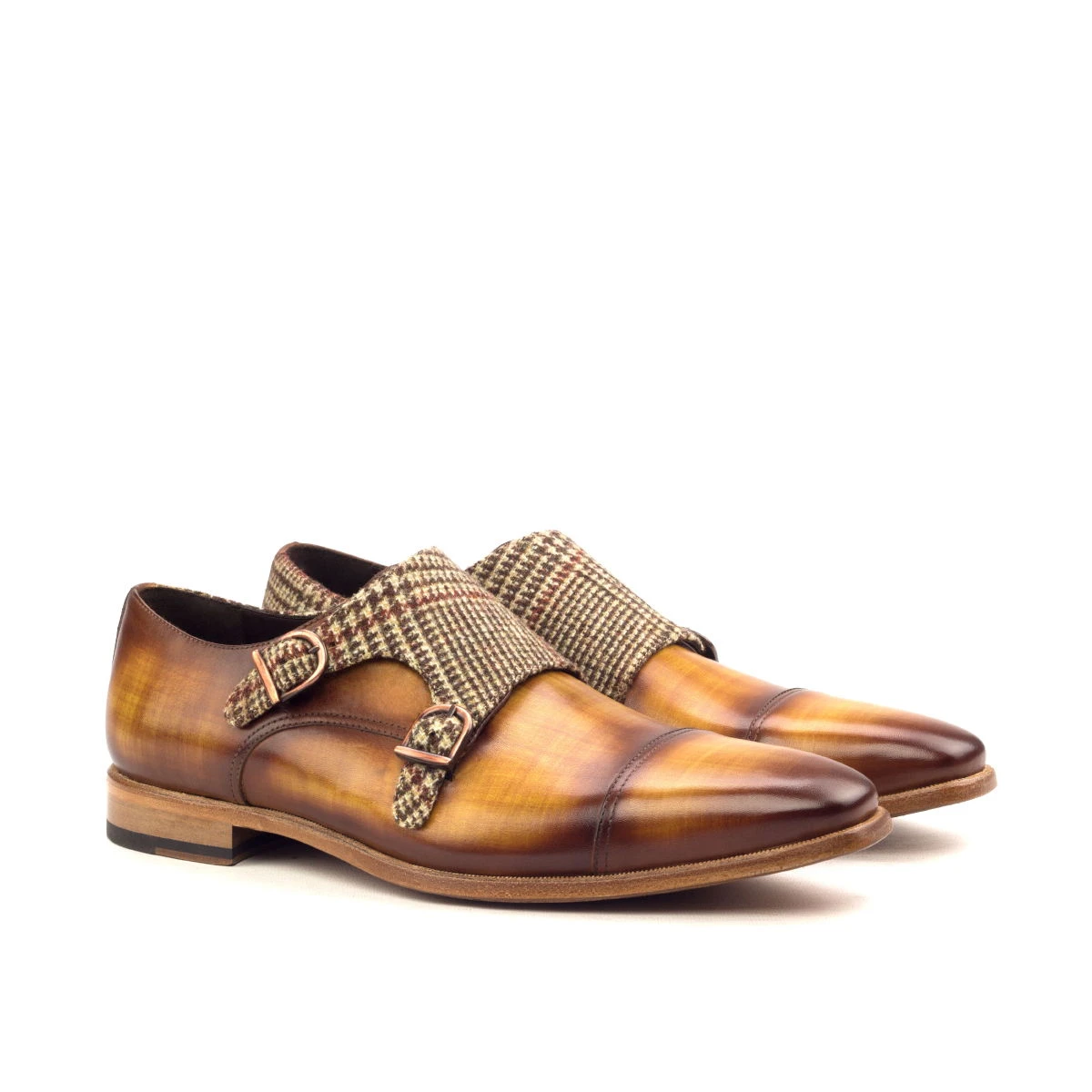Brown Double Monk Shoe Brown Double Monk Shoe