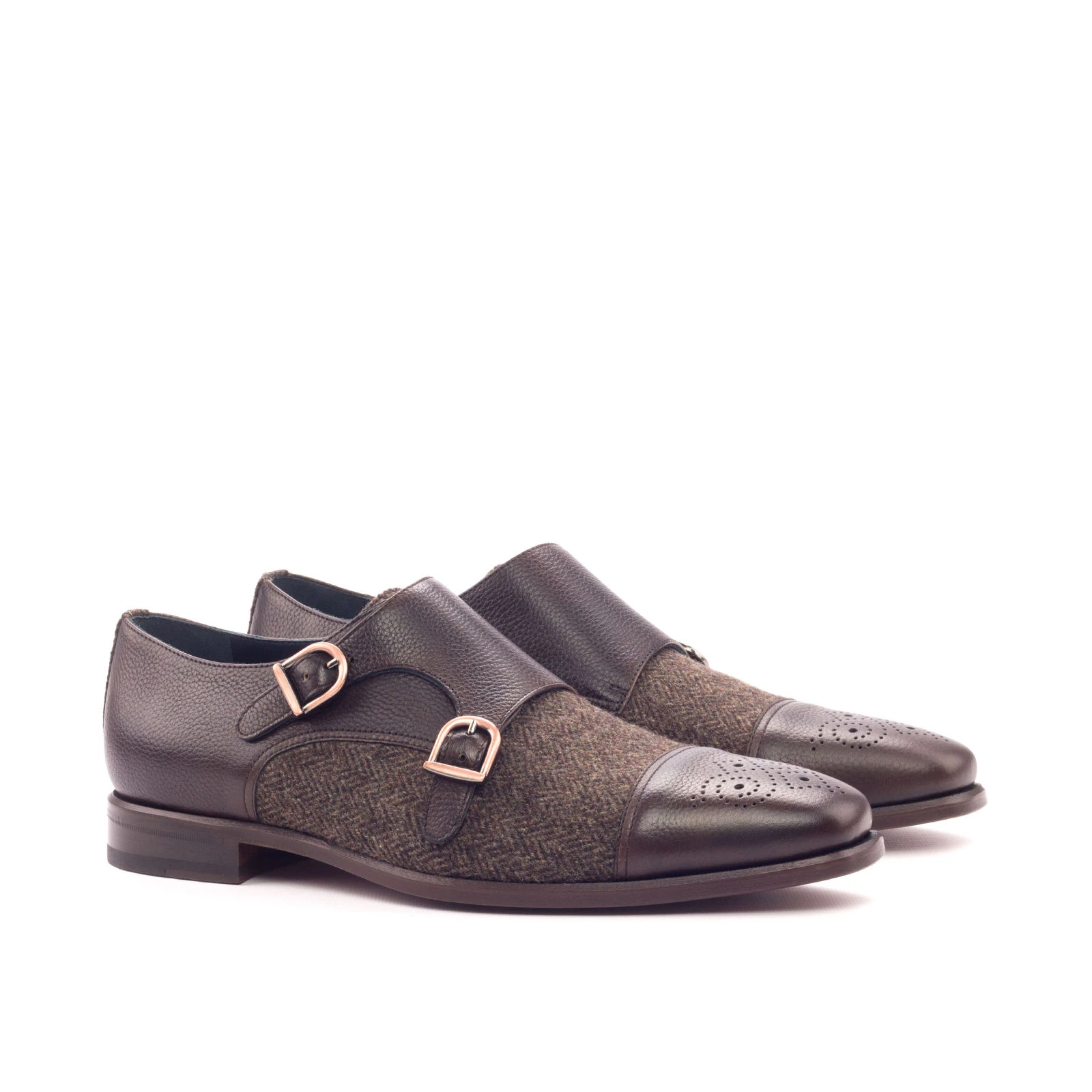 Brown Double Monk Shoe Brown Double Monk Shoe
