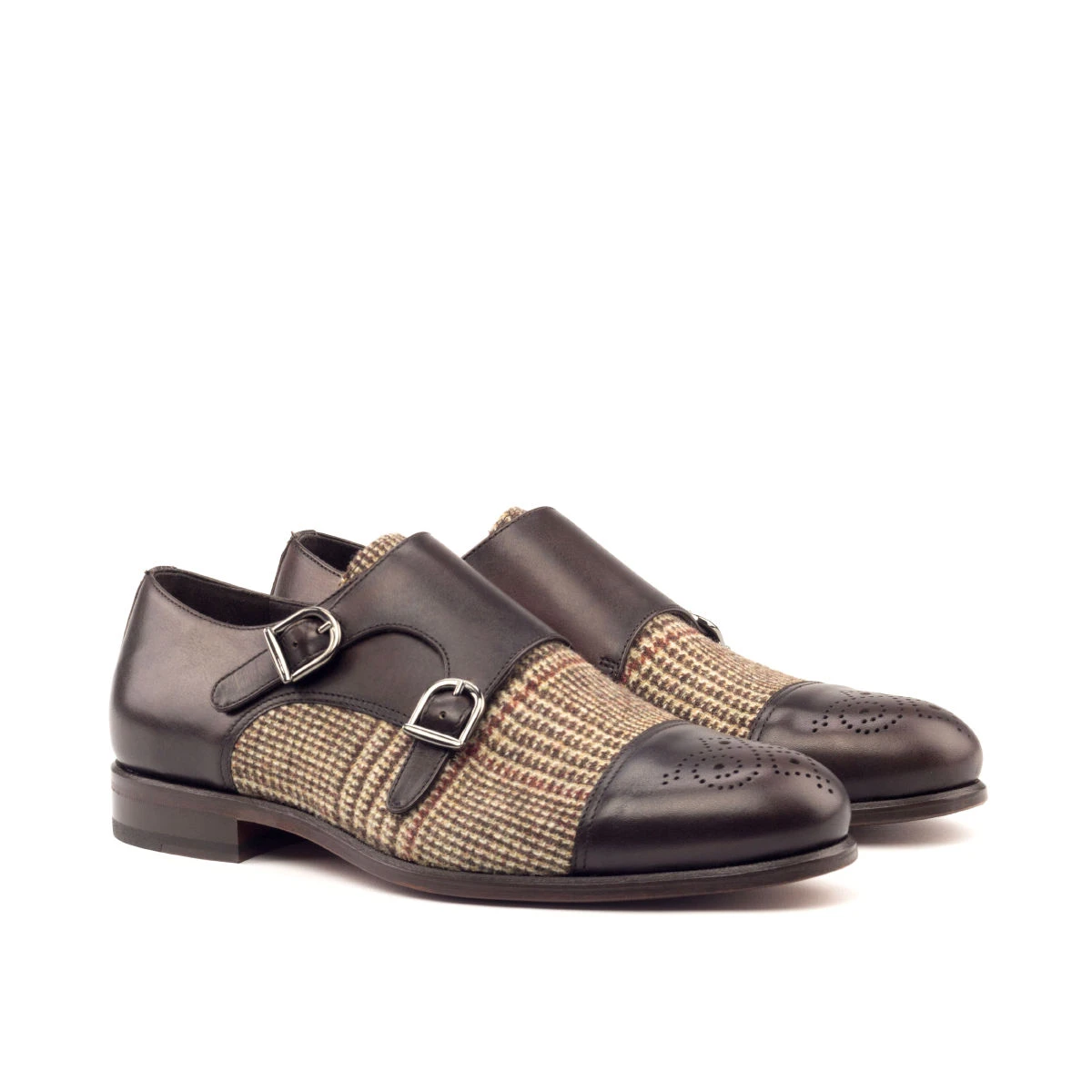 Brown Double Monk Shoe Brown Double Monk Shoe