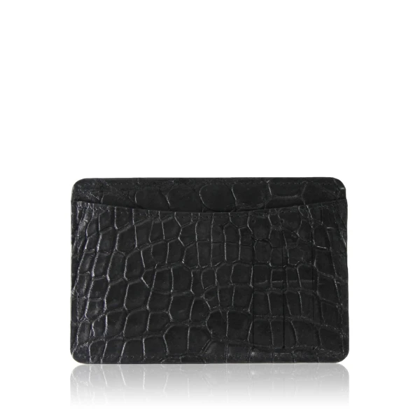 Black Crocodile Leather Cardholder Black Crocodile Leather Cardholder Men Bangkok Bootery Luxury Shoes 