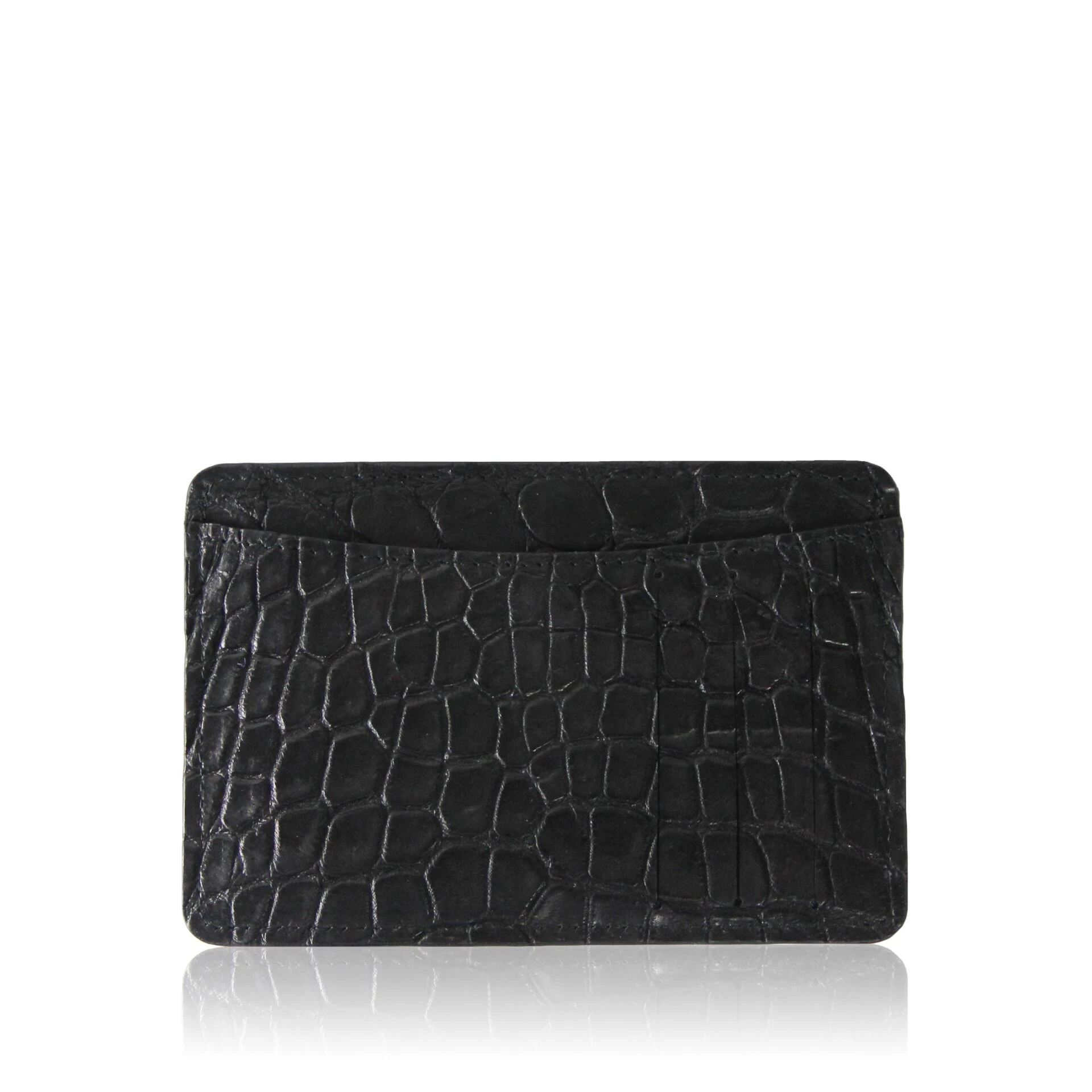 120 x 80 x 3 (height x width x depth) Black Crocodile Leather Cardholder Black Crocodile Leather Cardholder Men Bangkok Bootery Luxury Shoes