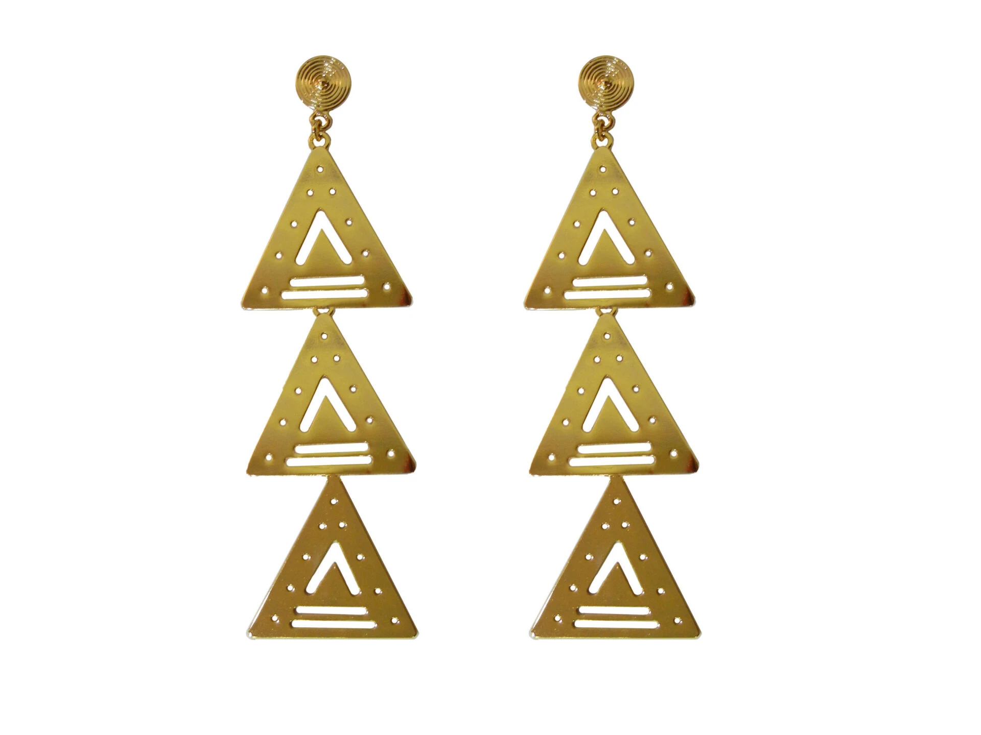 3 Cordilleras Earrings Flor Amazona women’s three cordilleras gold earrings Earrings Luxury Shoes