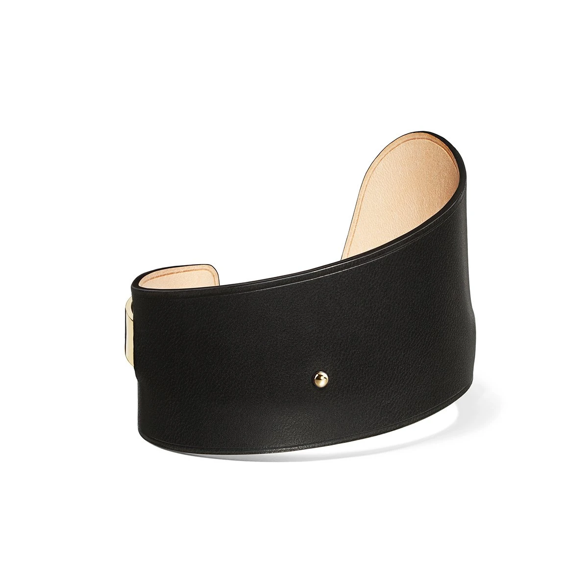 777777 Manchette-femme-cuir-noir-apophis_2000x Apophis 7 Leather Gold Plated Cuff Bracelet Cuffs Bracelet Luxury Shoes
