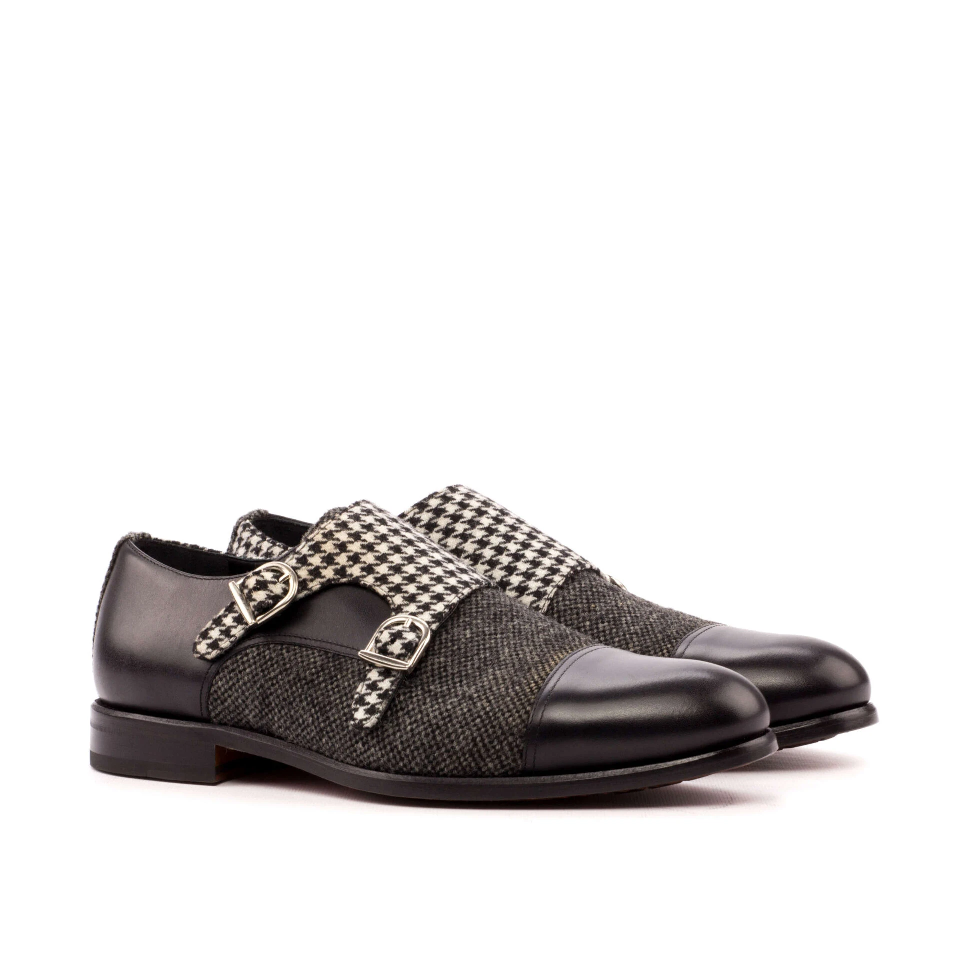 Gray Double Monk Shoe Gray Double Monk Shoe
