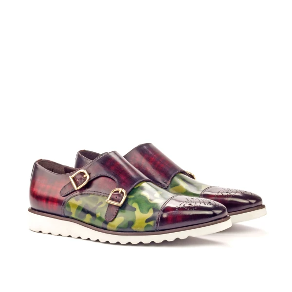 Brown Double Monk Shoe