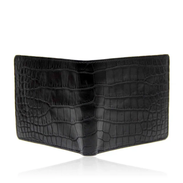 Men’s Black Crocodile Leather Wallet Men Bangkok Bootery Luxury Shoes 