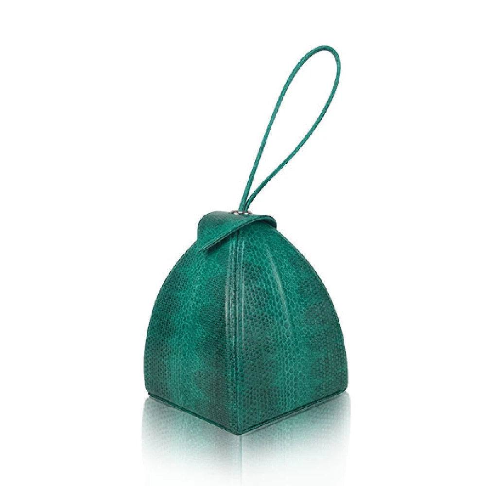 Bangkok bag (2) Maria Sea Snake Skin with Lines Green and Black Bag Bags Bangkok Bootery Luxury Shoes