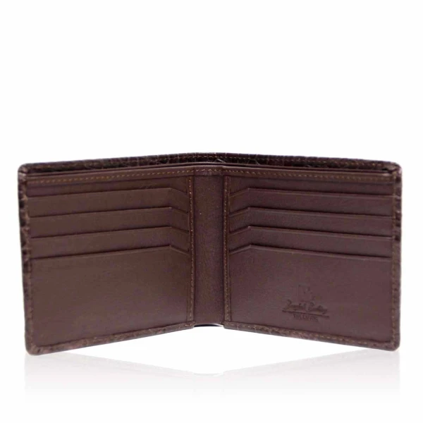 Men’s Brown Crocodile Leather Wallet Men Bangkok Bootery Luxury Shoes 