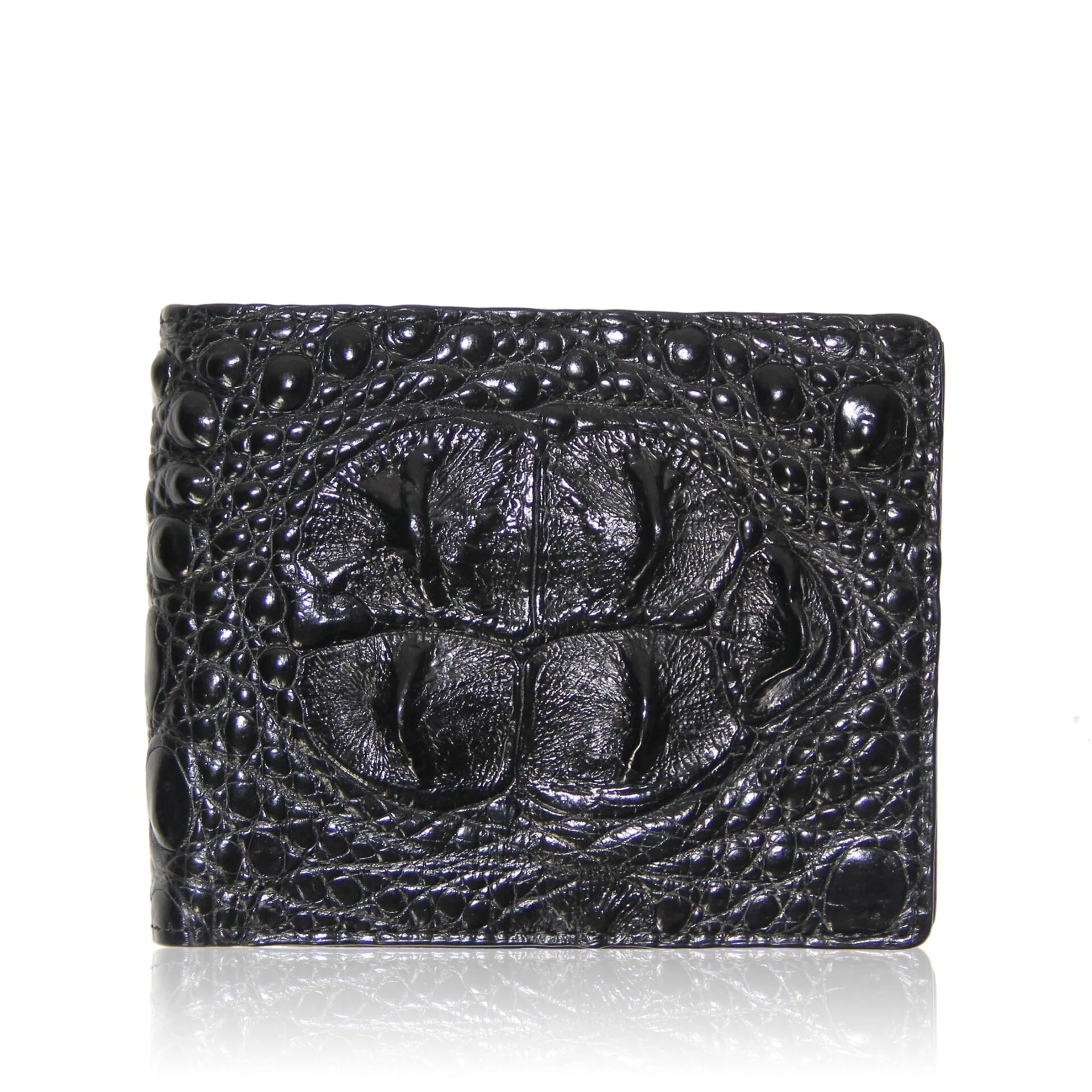 black crocodile hornback leather wallet black crocodile hornback leather wallet