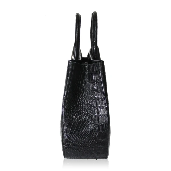 Women’s Black Crocodile Leather Handbag Novel Bags Bangkok Bootery Luxury Shoes 