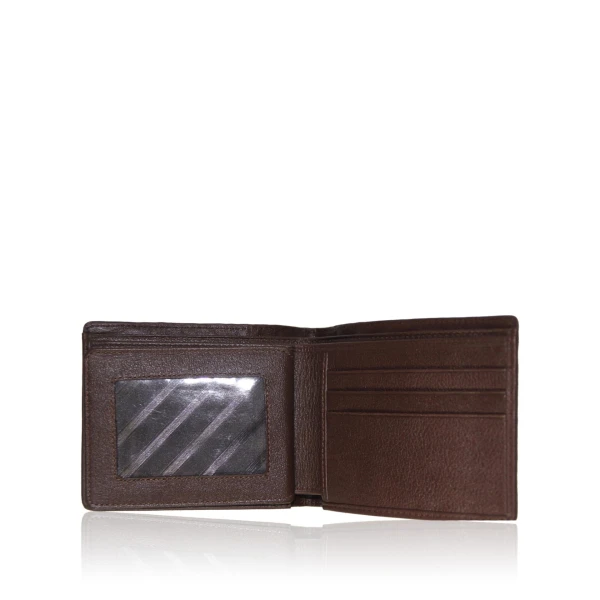 Tan crocodile hornback leather men's wallet