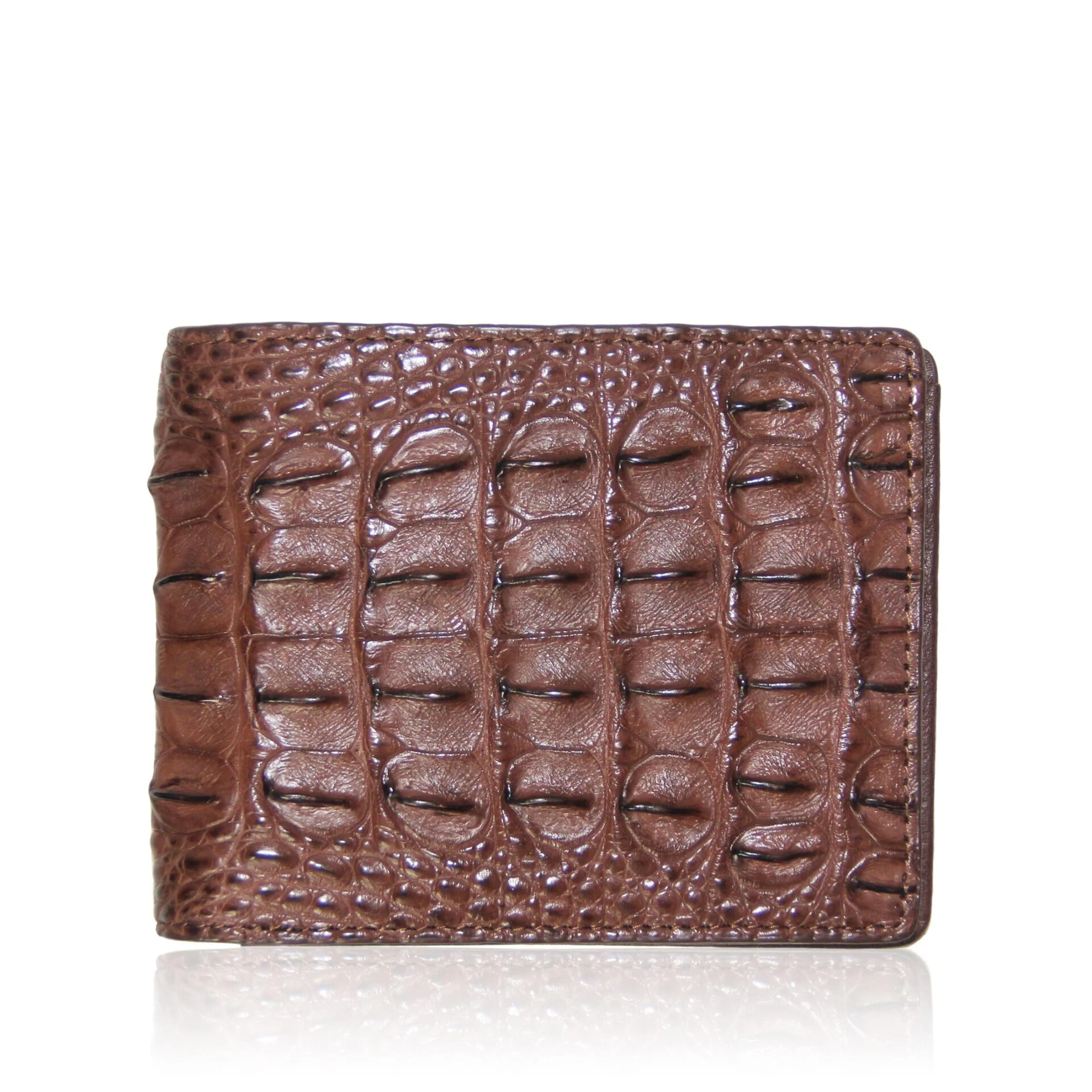 Tan crocodile hornback leather men's wallet Tan crocodile hornback leather men's wallet