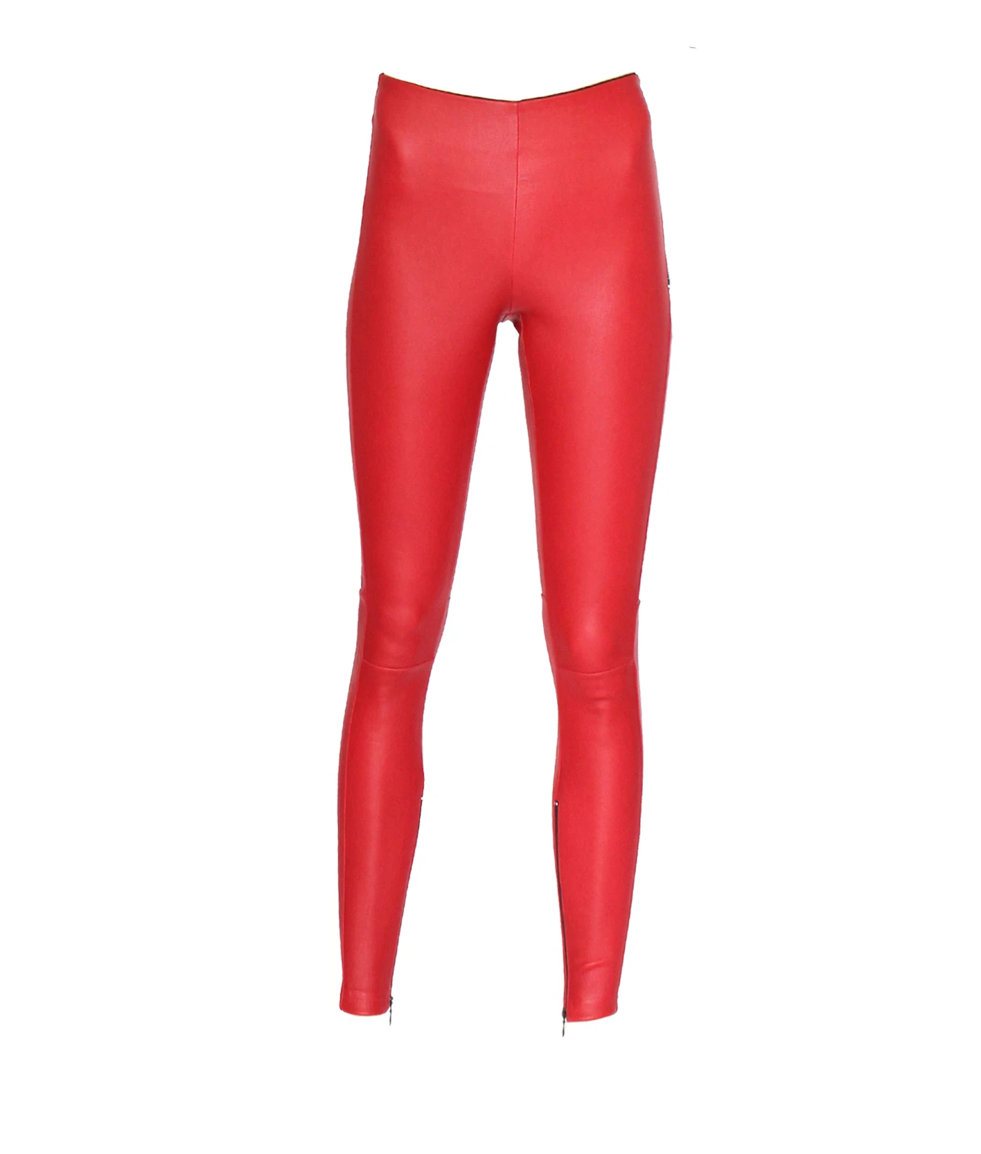 Halle red leather best leather leggings