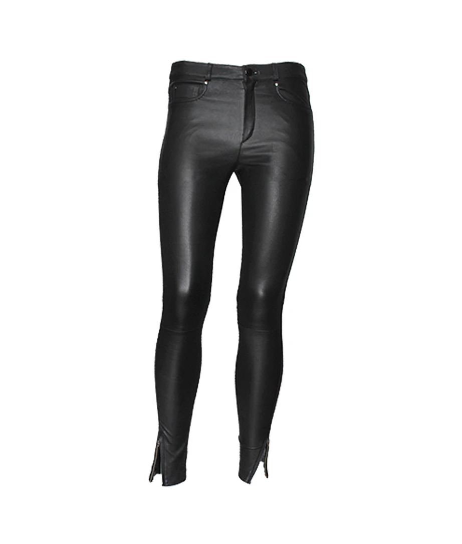 MLGTWISTLONGZIP OPEN1 Leather pants