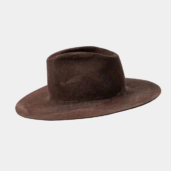 Brown rustic felt hat Men hat Luxury Shoes 