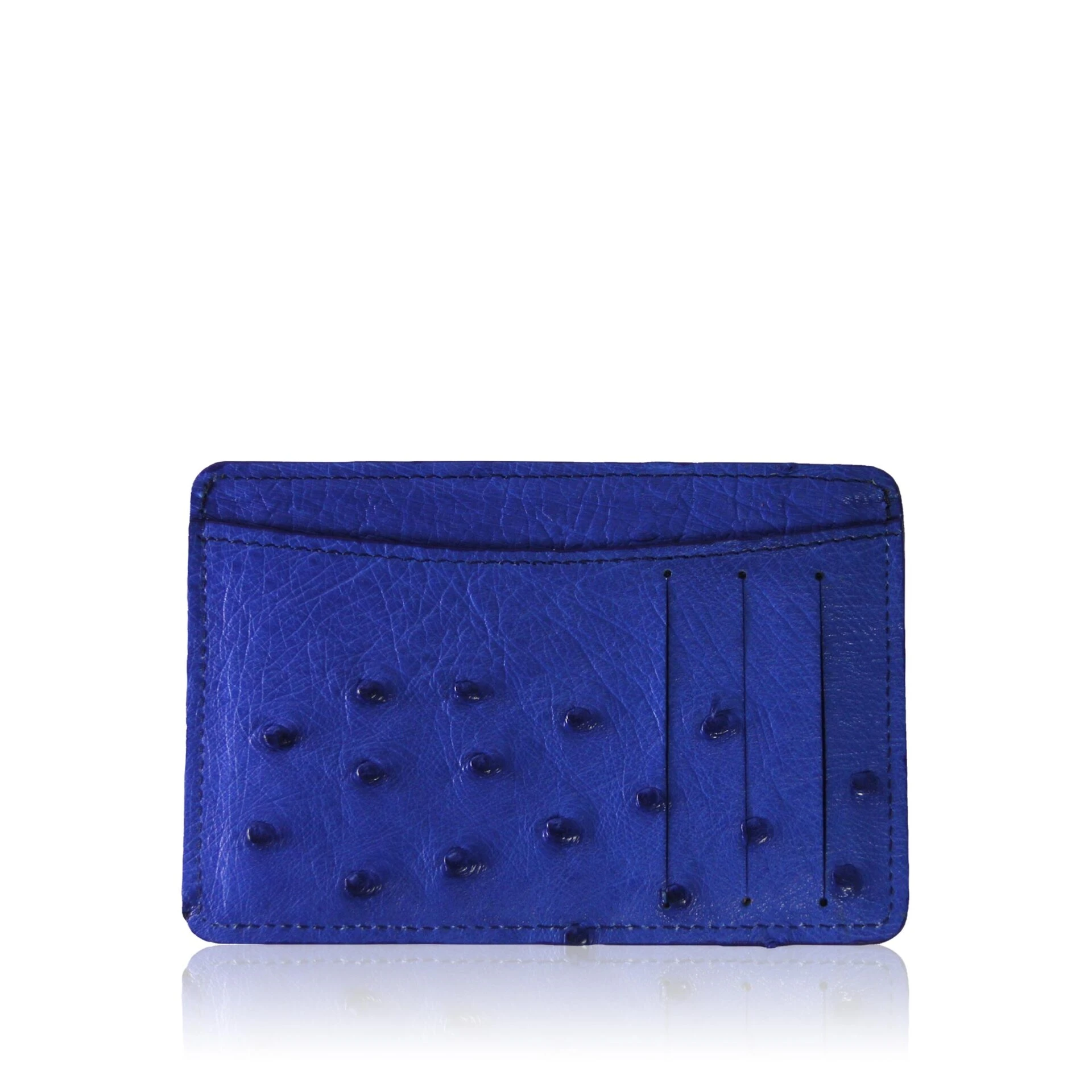 Ostrich-Leather-Cardholder-1 Ostrich Leather Cobalt Cardholder Accessories Bangkok Bootery Luxury Shoes