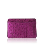 Ostrich-Leather-Cardholder-in-light-purple Ostrich Leather Orchid Cardholder Accessories Bangkok Bootery Luxury Shoes