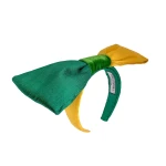 Tanya litkovska Women’s Silk Bow Headband in Green & Yellow Accessories black velvet headband Luxury Shoes 