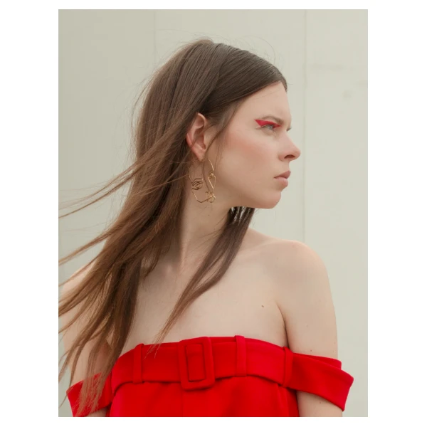 Alejandra de Coss women´s stabile gold plated earrings Earrings contemporary jewellery Luxury Shoes 