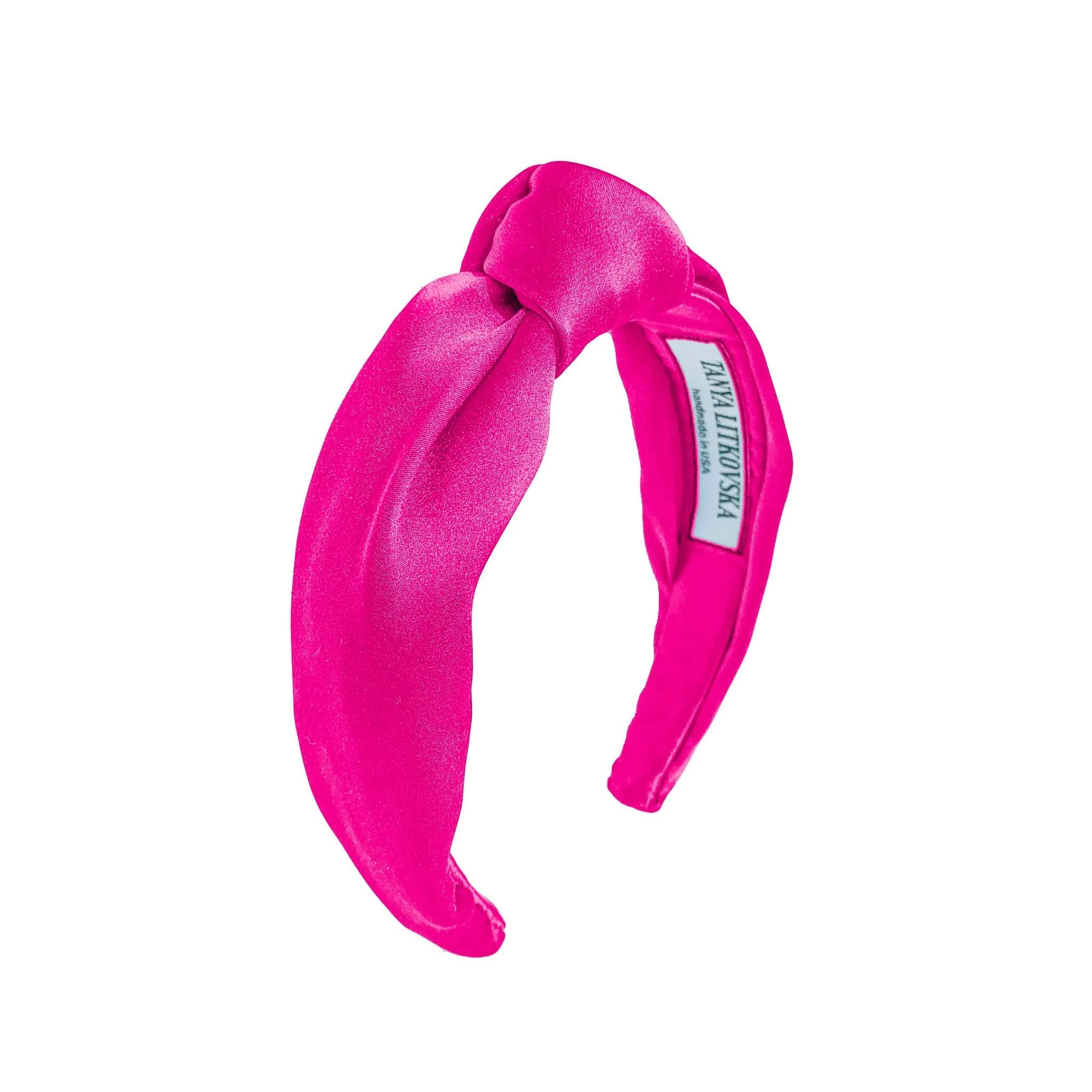 Tanya litkovska Women's Silk Knotted Headband in Dragon pink Tanya litkovska Women’s Silk Knotted Headband in Dragon Pink Accessories black velvet headband Luxury Shoes