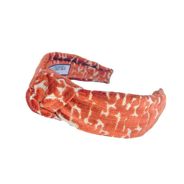 Tanya litkovska Women’s Velvet Headband in Giraffe Ginger Accessories black velvet headband Luxury Shoes 