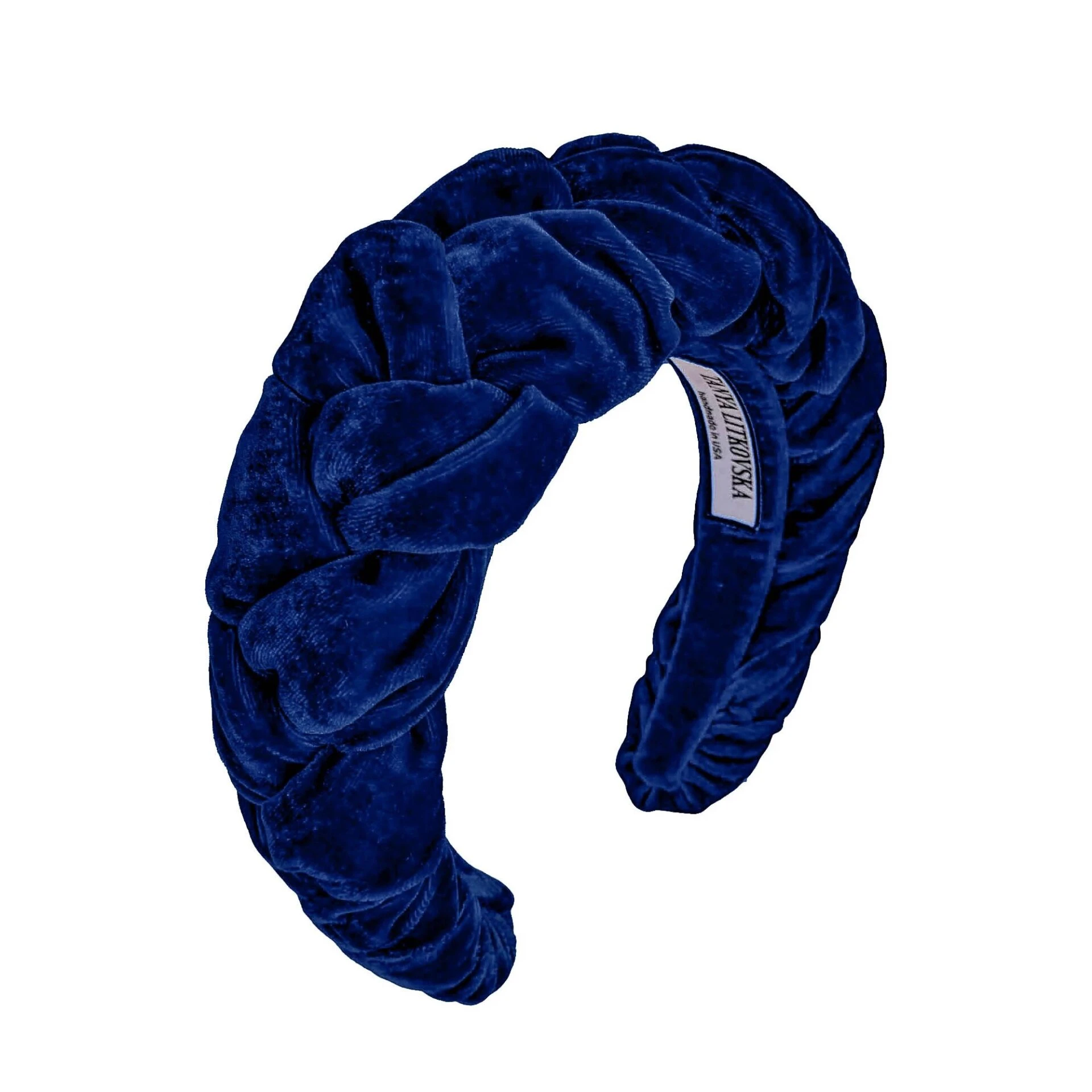 Tanya litkovska Women'sVelvet Headband in Navy Tanya litkovska Women’s Velvet Headband in Navy Accessories black velvet headband Luxury Shoes