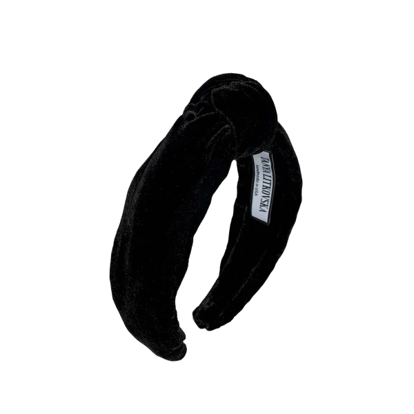 Black Velvet Knotted Headband Accessories black velvet headband Luxury Shoes 