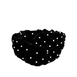 black velvet turban with natural pearls _ pearled turban (1) Tanya Litkovska women’s velvet turban with pearls Accessories black velvet headband Luxury Shoes