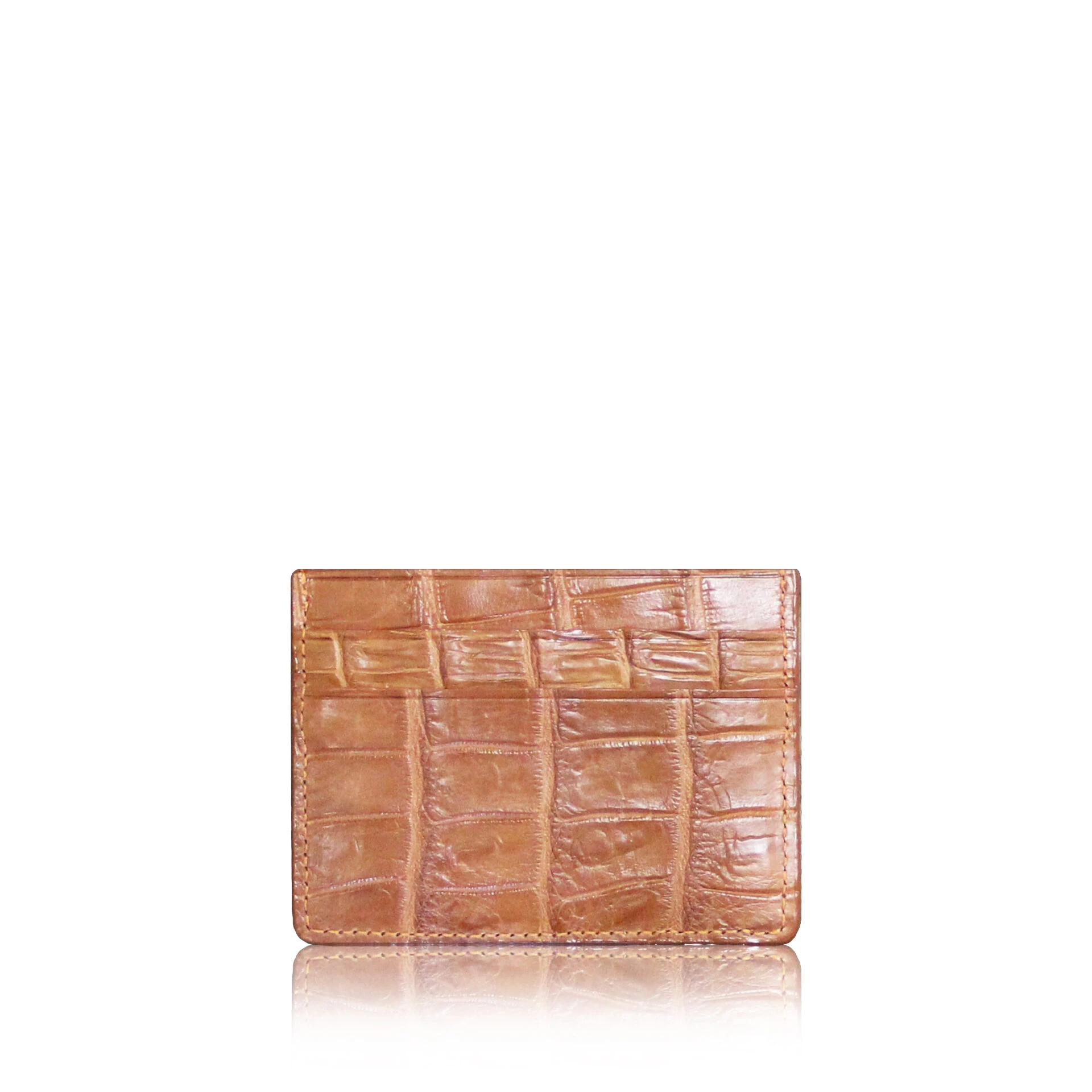 crocodile leather card holder (12) Crocodile Leather Tan Cardholder Accessories Bangkok Bootery Luxury Shoes
