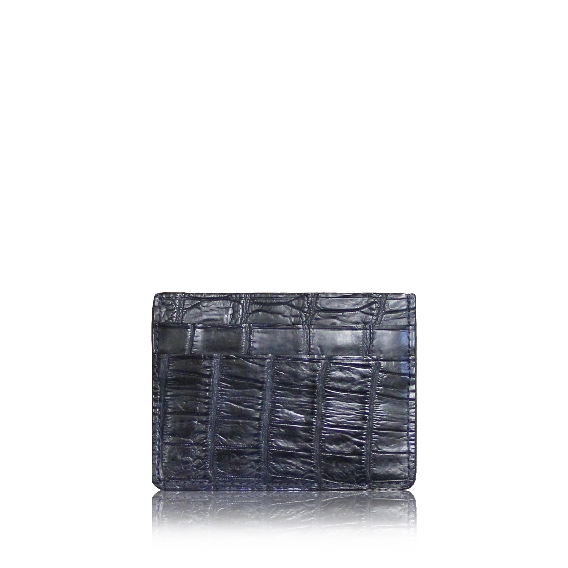 crocodile leather card holder (3) Crocodile Leather Matte Black Cardholder Accessories Bangkok Bootery Luxury Shoes