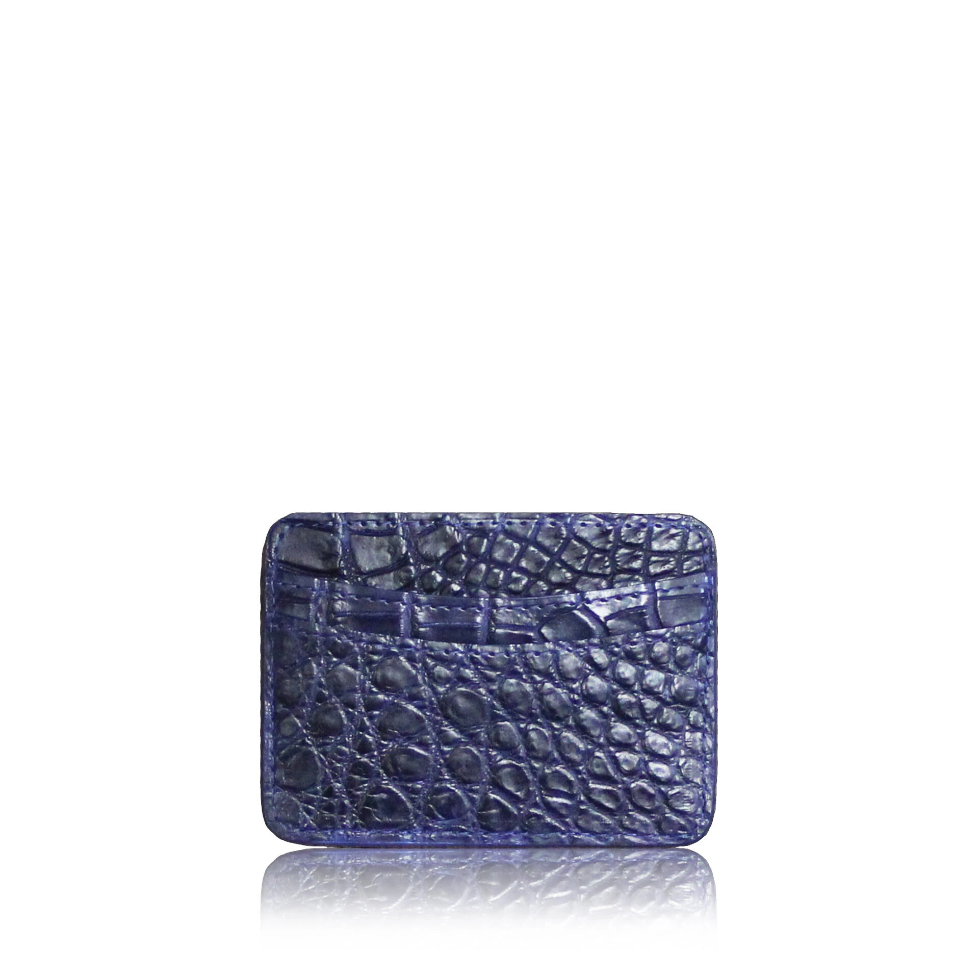 crocodile leather card holder (4) Genuine Crocodile Space Blue Card Holder Accessories Bangkok Bootery Luxury Shoes