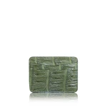 crocodile leather card holder (5) Crocodile Leather Olive Cardholder Accessories Bangkok Bootery Luxury Shoes