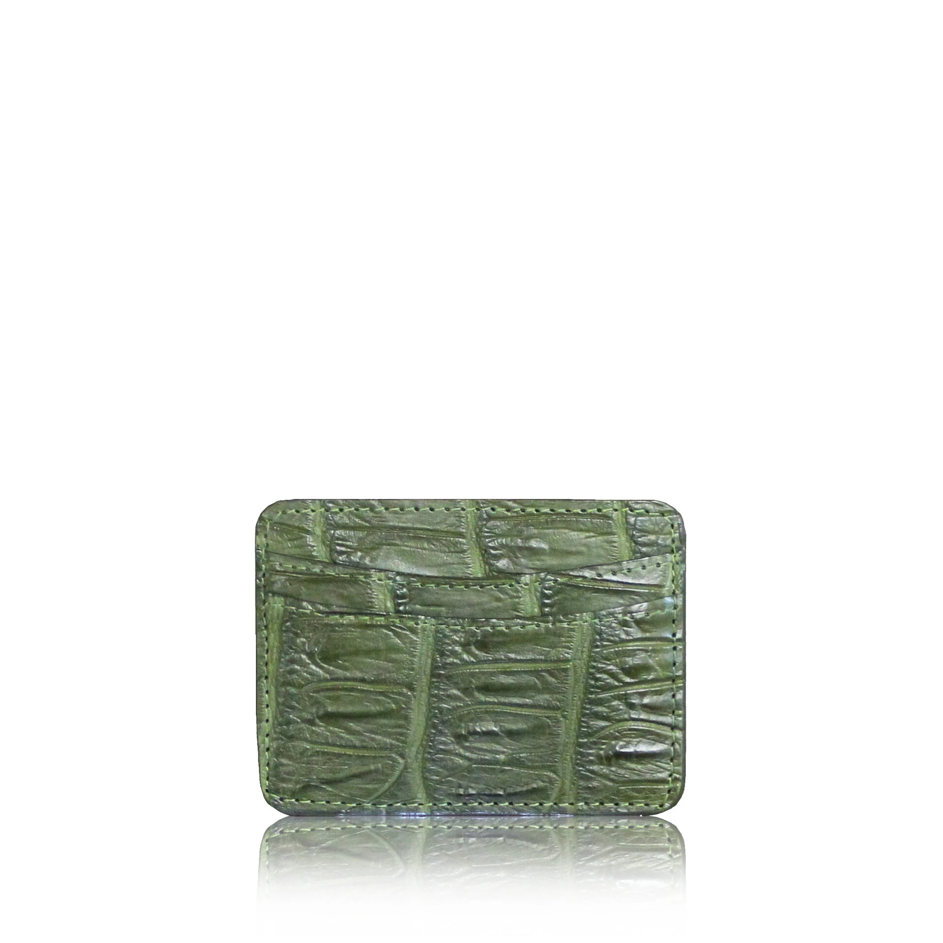 crocodile leather card holder (5) Crocodile Leather Olive Cardholder Accessories Bangkok Bootery Luxury Shoes