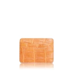 crocodile leather card holder (6) Crocodile Leather Peach Cardholder Accessories Bangkok Bootery Luxury Shoes