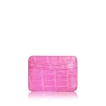 Crocodile Leather Creamy Pink Cardholder Accessories Bangkok Bootery Luxury Shoes 