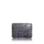 crocodile leather card holder (8) Crocodile Leather Graphite Cardholder Accessories Bangkok Bootery Luxury Shoes
