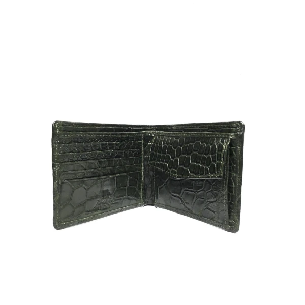 Super shiny full crocodile leather men's wallet