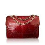 Luana Crocodile Brown Leather Clutch Bag Bags Bangkok Bootery Luxury Shoes 