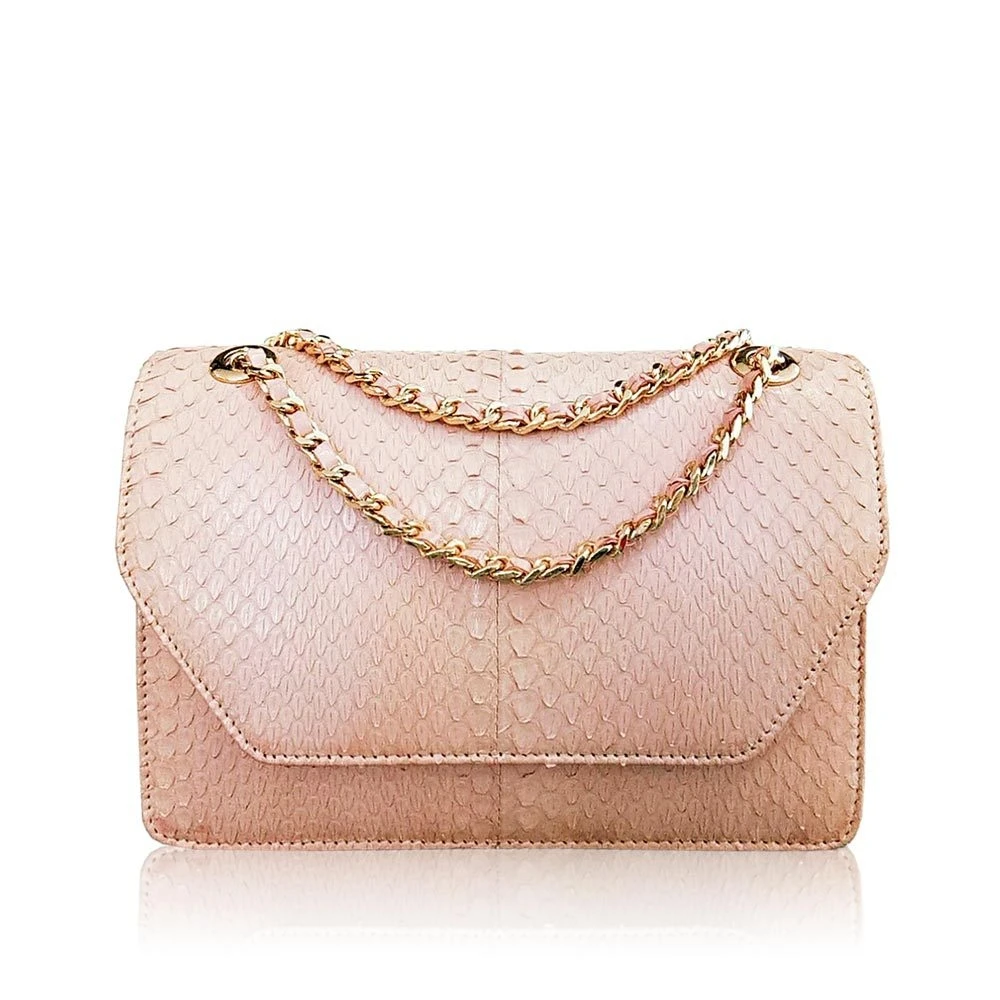 diamond_cobra_light_pink_22 Luana Crocodile Brown Leather Clutch Bag Bags Bangkok Bootery Luxury Shoes