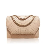 Luana Crocodile Brown Leather Clutch Bag Bags Bangkok Bootery Luxury Shoes 