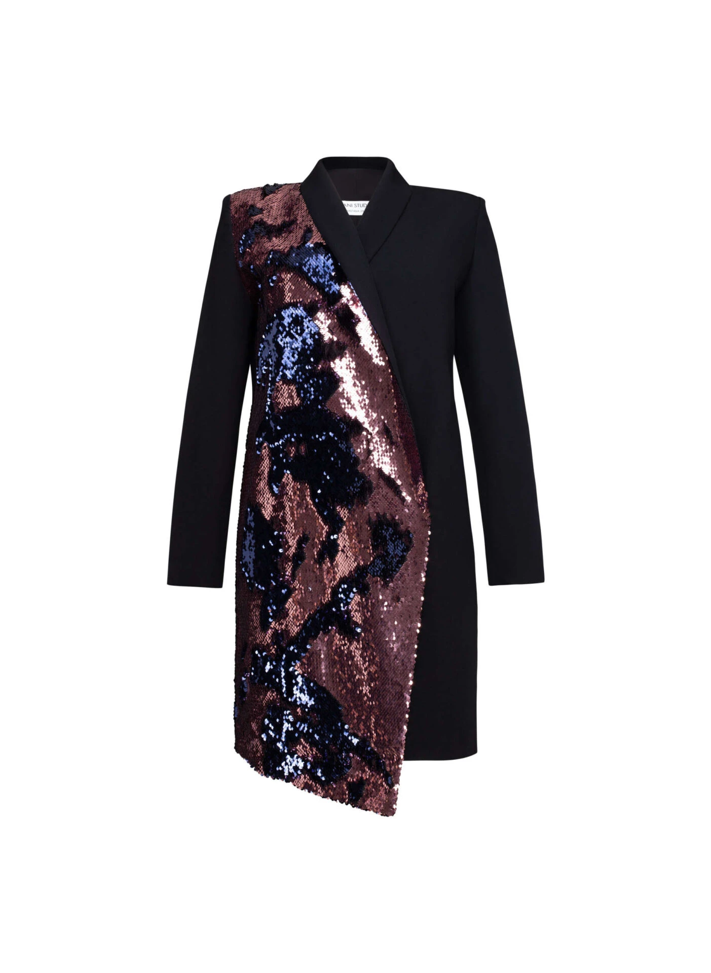 lani5 edite silver sequin tuxedo dress ‘S Violet Pink Sequin Tuxedo Dress Clothing black dress Luxury Shoes