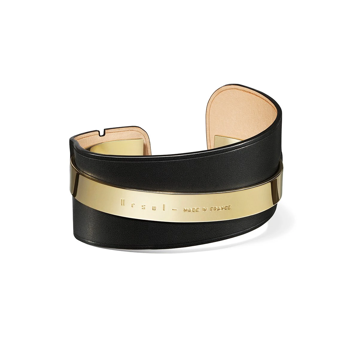 manchette-cuir-femme-apophis-noir-ursul_2000x Apophis 6 Leather Gold Plated Cuff Cuffs Bracelet Luxury Shoes