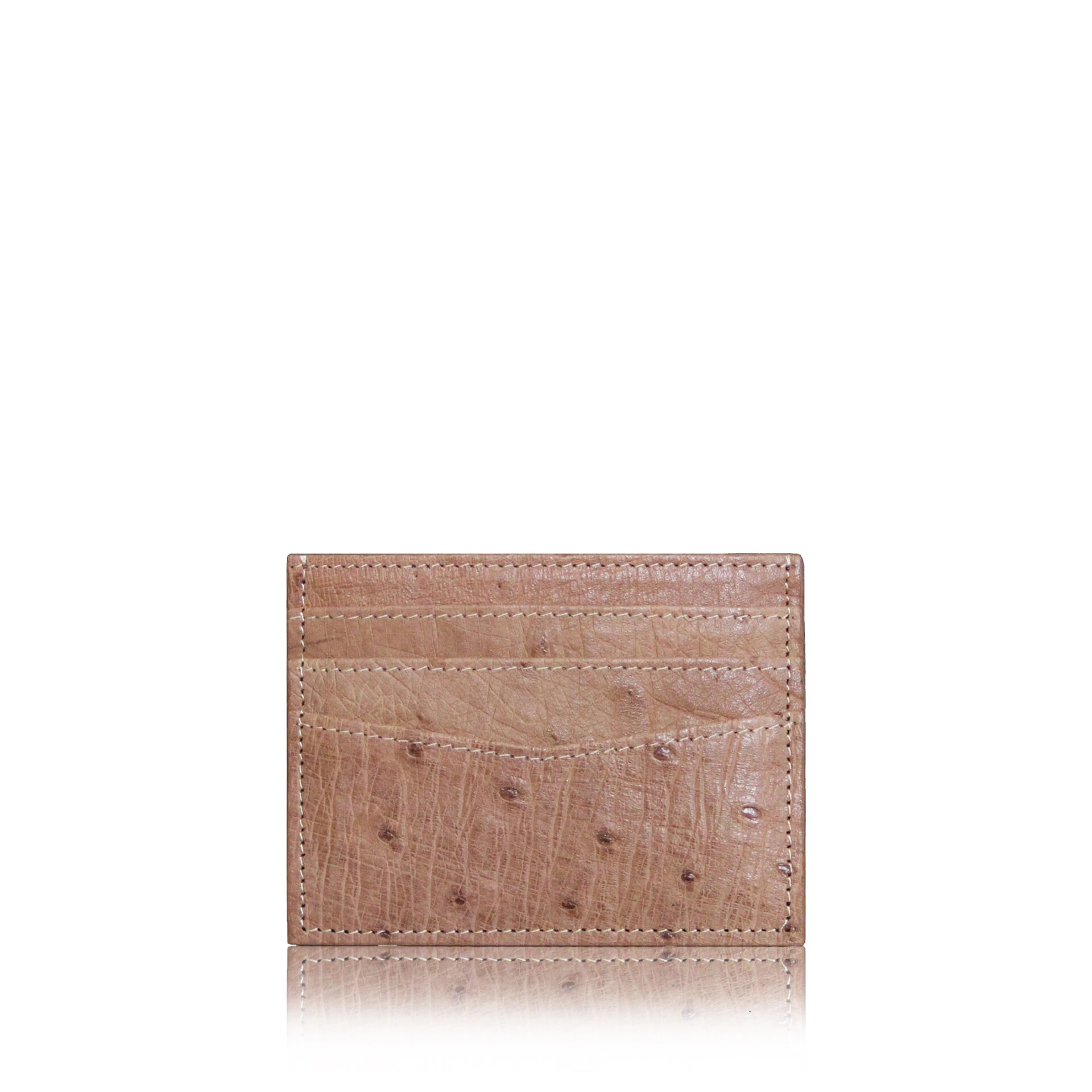 ostrich skin card holder (2) Ostrich Leather Tan Cardholder Accessories Bangkok Bootery Luxury Shoes